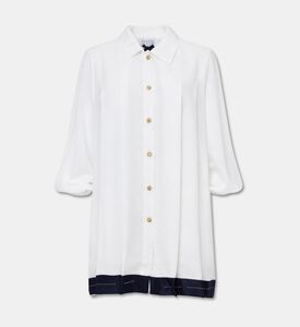 Edward Achour Paris Long-sleeve Vertical Pleats Blouse, Packshot View