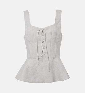 Ronny Kobo Ruffle Hem Sleeveless Top, Packshot View