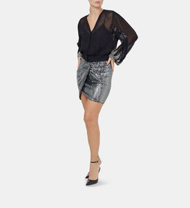 Night Glow Knotted Mini Skirt