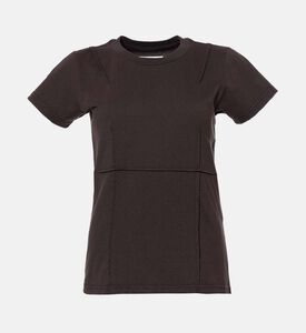 Seam-details Tailored Short-sleeve T-shirt