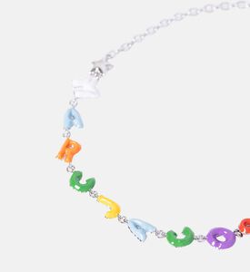 Enamel Letter Charm Necklace Enamel Letter Charm Necklace