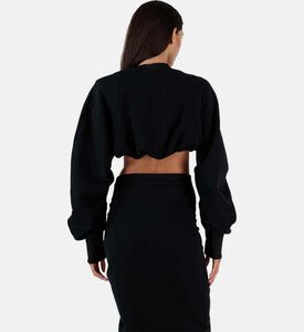 تنورة تيري متوسطة الطول بفتحة جانبية