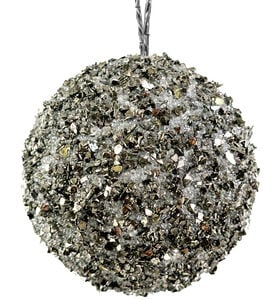 Shishi Graphite Glitter Ball, Silver, 8-cm, Packshot View