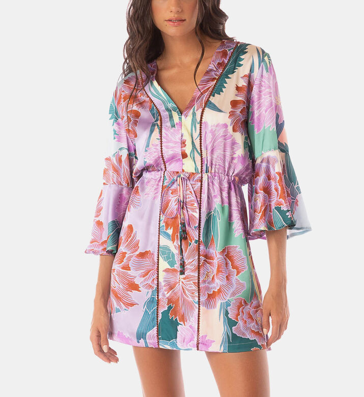 All-over Flower-print Kaftan