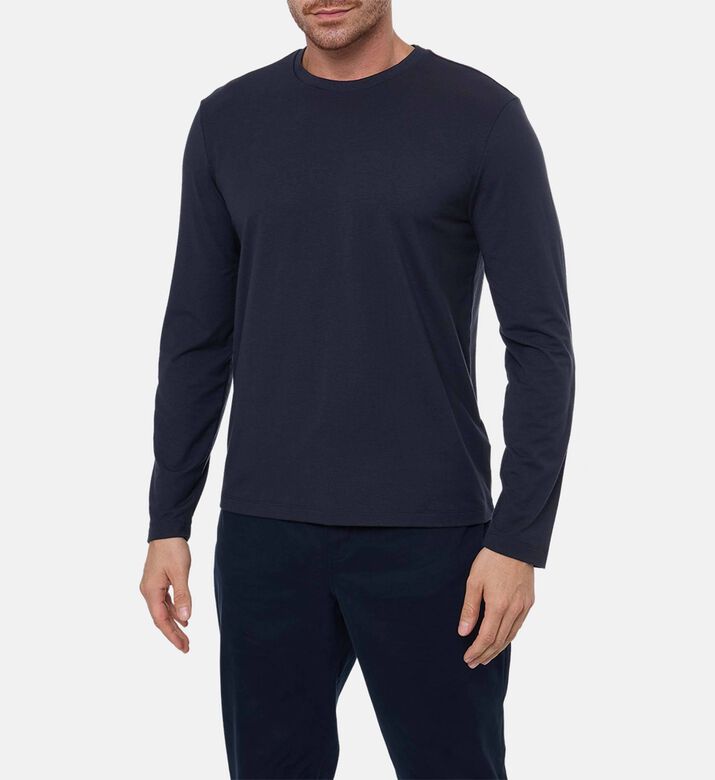 Vince Crewneck Long-sleeve Top, Model View