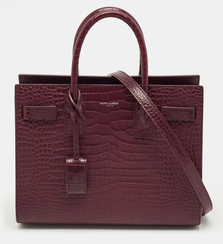 Yves Saint Laurent Saint Laurent Croc-embossed Leather Classic Tote Bag, Packshot View