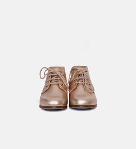 Metallic Embossed Logo Lace-up Boots Metallic Embossed Logo Lace-up Boots