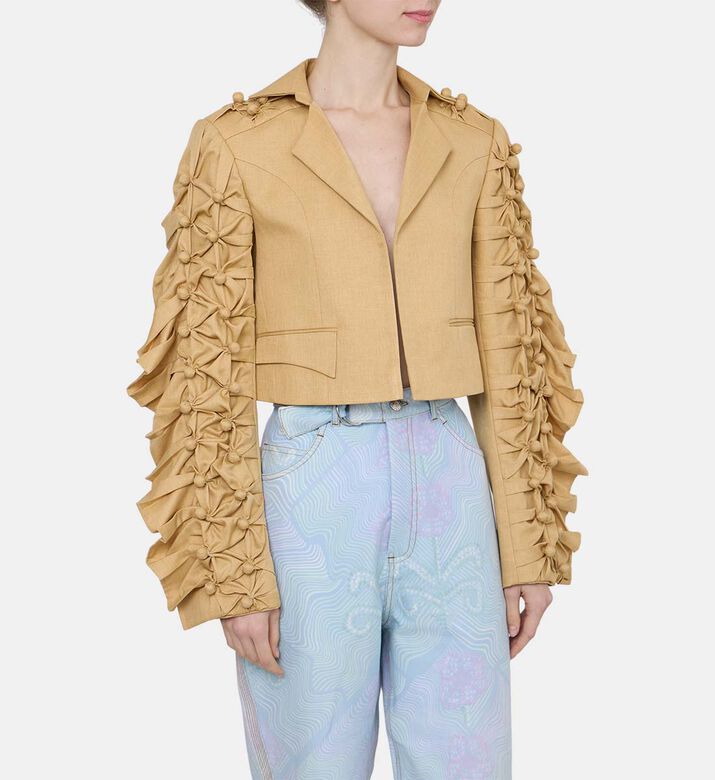 Adva Ruffled Cropped Jacket