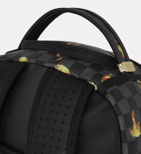 Sprayground Backpack Scribble Fire Check, Packshot View