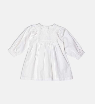Floral Embroidered Long-sleeve Dress