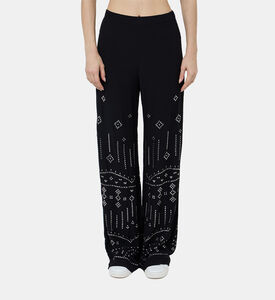 Sulina Rhinestone Embellished Flared Trousers