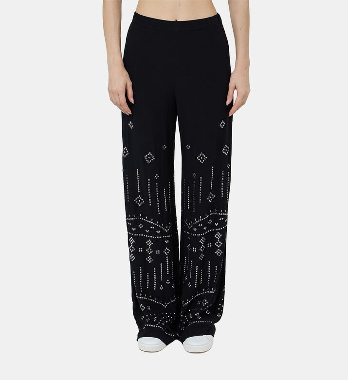 Sulina Rhinestone Embellished Flared Trousers