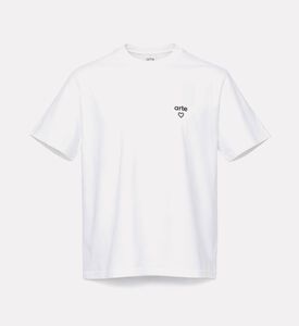 Arte Minimalist Embroidered Heart Logo T-shirt, White, Xl, Packshot View