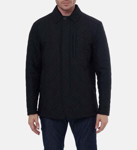 جاكيت بياقة واسعة ومبطنة بنمط الماس