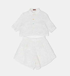 Linen Blouse Short Set