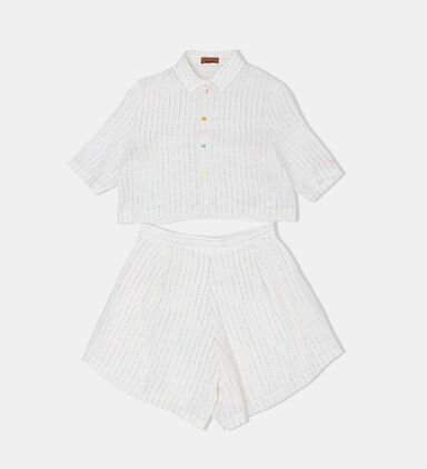 Linen Blouse Short Set