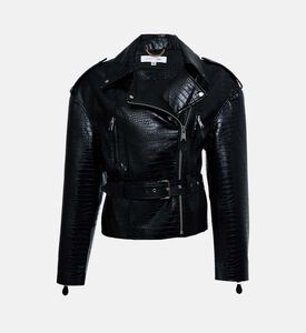 Ronny Kobo Leather Zip Fastening Long-sleeve Jacket, Packshot View