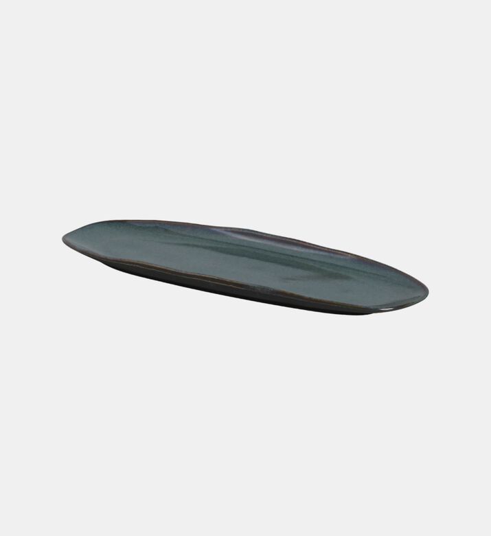 Organic Stoneware Shallow Oval Platter