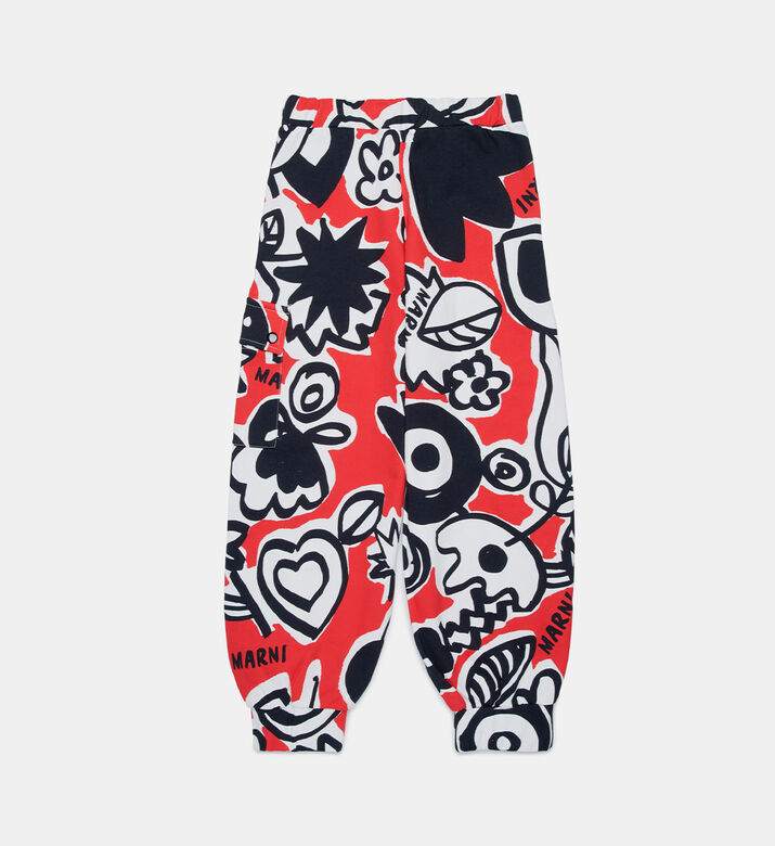 بنطال صوف بنقشة أزهار على كامله