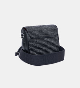 Small Woven Saddle Cross Body Bag