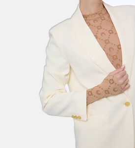 Forte-Forte Matt Satin Single Button Blazer, Model View