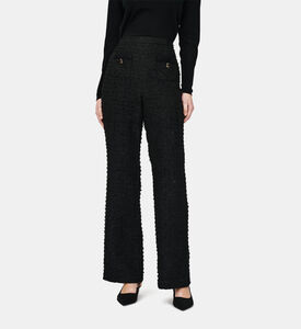 Tweed Gold Buttons Flared Trousers