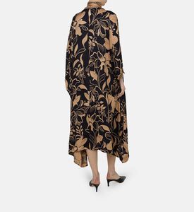 فستان طويل بحافة غير متماثلة