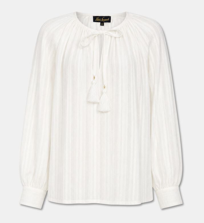 Luisa Spagnoli V-neck Long-sleeve Blouse, Packshot View