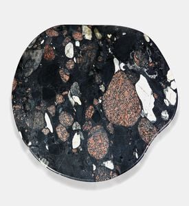 Home Deco and More Gobi Norvigo Marble Coffee Table, Black, 168x99-cm, Packshot View