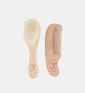 مجموعة مشط فرشاة شعر شخصية من قطعتين