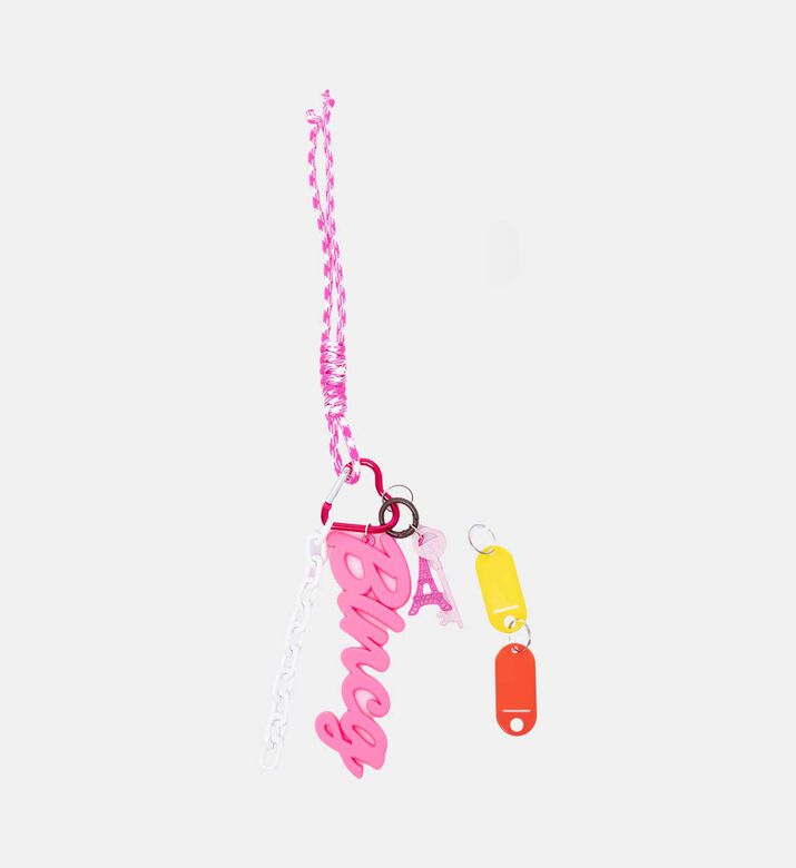 Pink Letter-themed Bag Charm Set