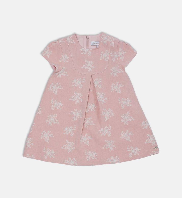 Floral Knitted Short-sleeve Dress Floral Knitted Short-sleeve Dress