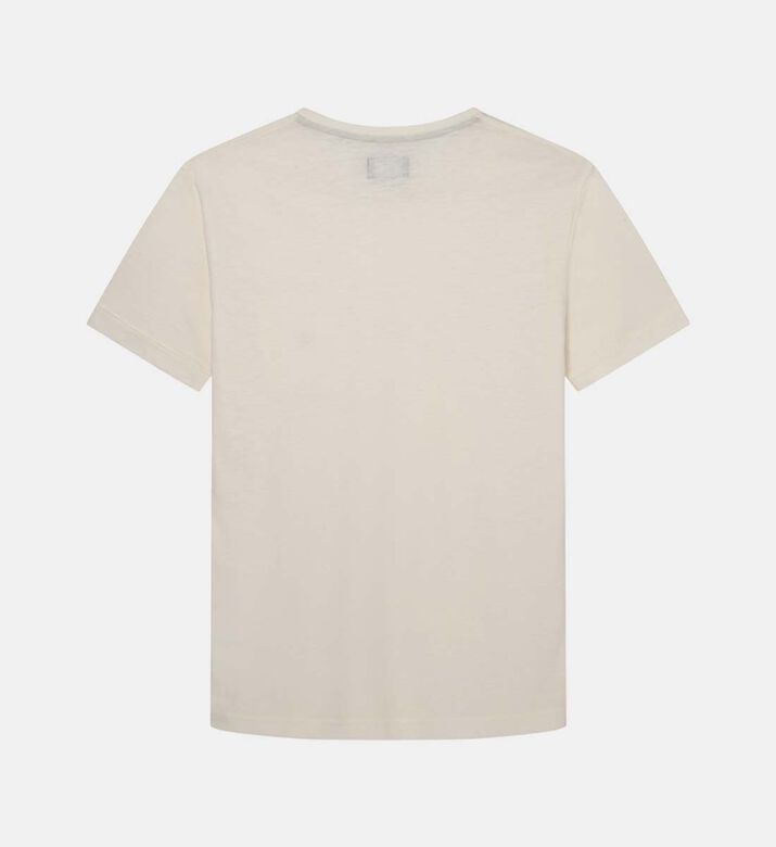 تي شيرت من القطن والكتان فضفاض