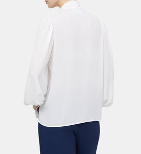 Lavaliere Bow Collar Flowy Shirt