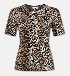 Ganni Animal-print Short-sleeve T-shirt, Packshot View