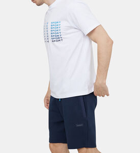 تيشيرت رياضي قطن بشعار متلاشي