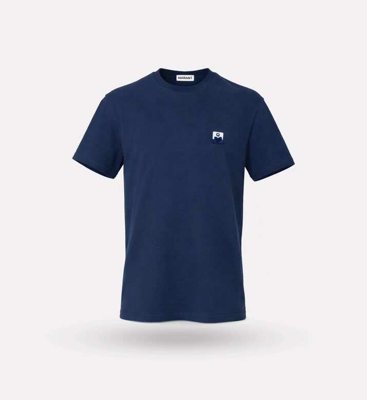 Marant Homme Hugo Logo Patch T-shirt, Indigo, M, Packshot View