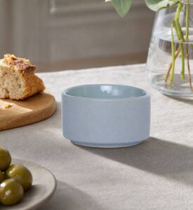 Blomus Mio Small Stoneware Serving Bowl, Model View