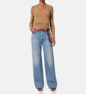 Citizen of Humanity Slip Pockets Button Closure Denim Pants, Model View