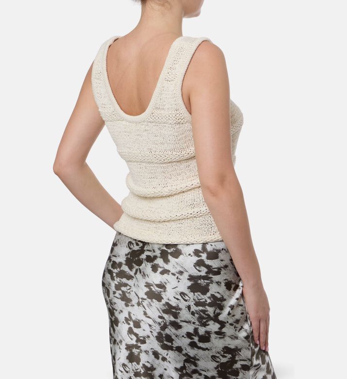 Samsoe Sanettie Patterned Slim-fit Tank Top, Model View