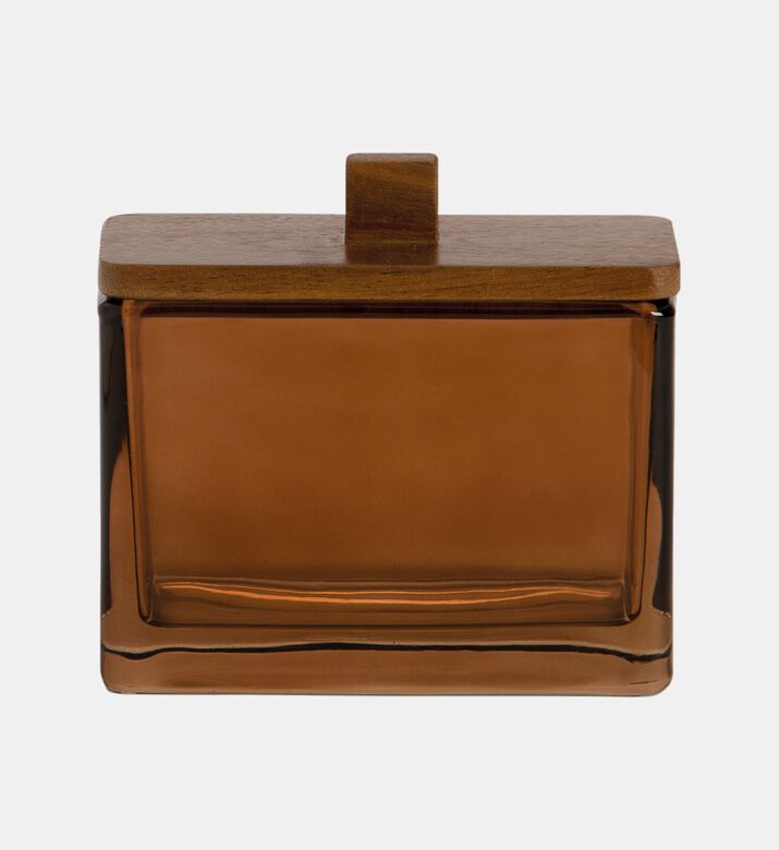Marrom Glass Cotton Box