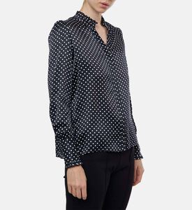 Weill Polka Dots Pattern Long-sleeve Shirt, Model View