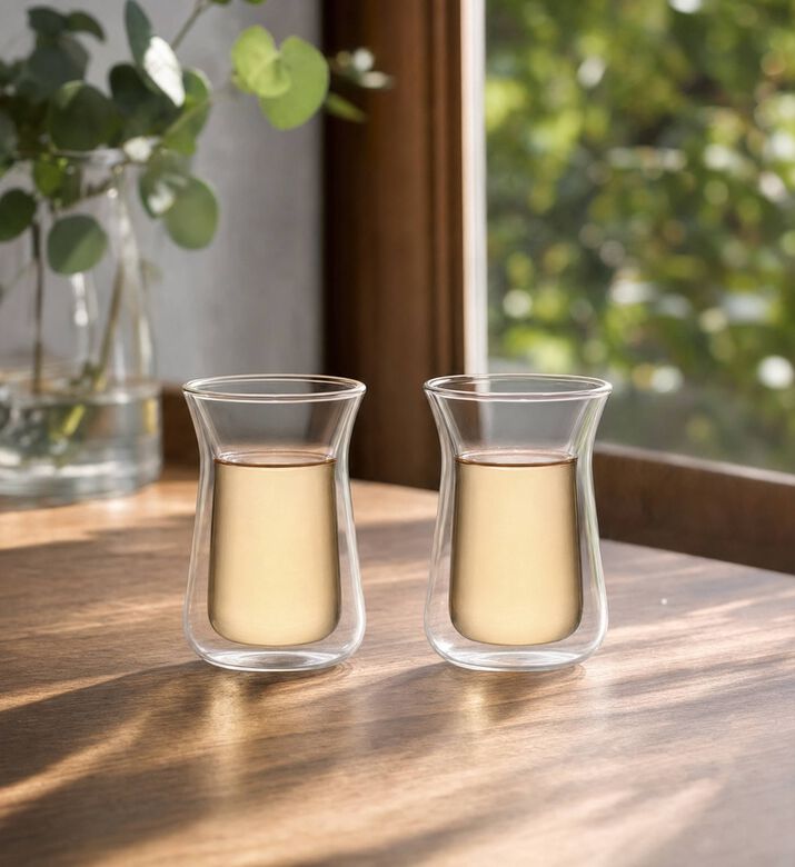 Bodum Melior Double-wall 2-piece Tea Glass Set, Model View