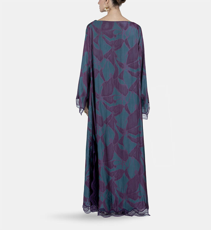 Moonlight Abaya, Teal, Model View