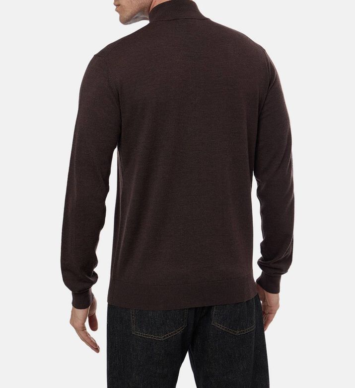 Les Deux Greyson Half-zip Merino Knit, Model View