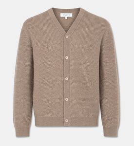 Maison Kitsune Tonal Buttons Open-stitch Knit Cardigan, Packshot View