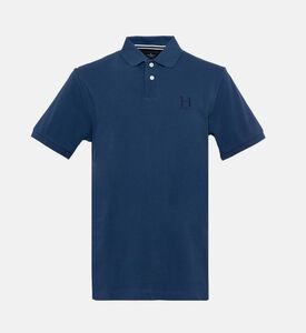 Hackett London Button Placket Short-sleeve Polo Shirt, Dark-blue, S, Packshot View