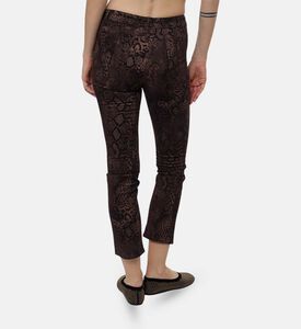 Ba and Sh Snake Skin-print Flared Pants, Model View