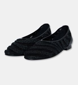 Atana Tonal Mesh Zebra-stripe Ballerinas, Packshot View