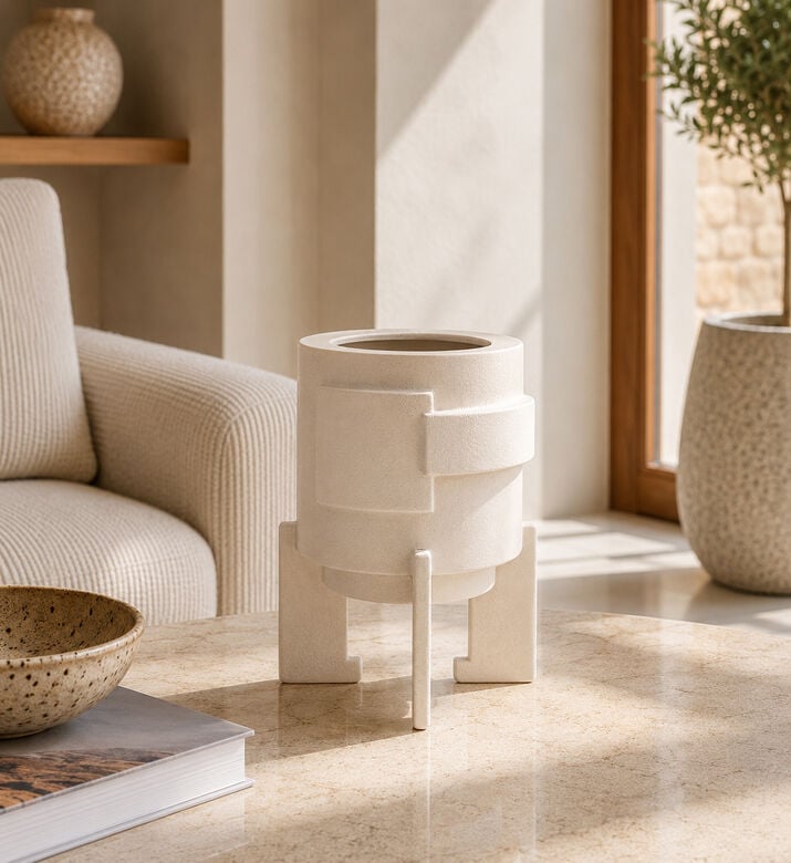 Versmissen Ceramic Standing Flower Vase, Packshot View